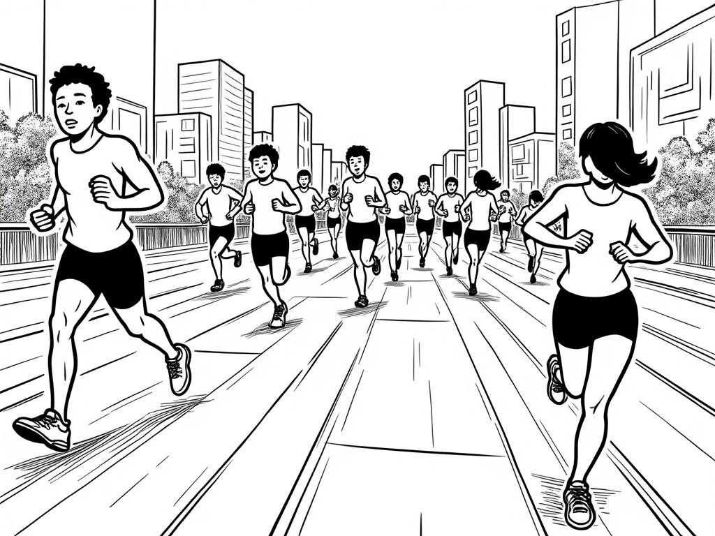 Marathon runners Greece